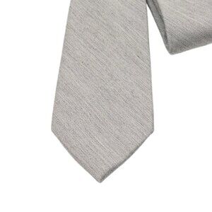 Express Silk Tie Men’s 61.25” Gray Solid Preppy Corpcore Modern Skinny New